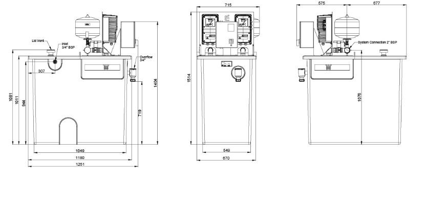 Lowara Resvari Plus D 500 5-2 Variable Speed Booster Set 240v