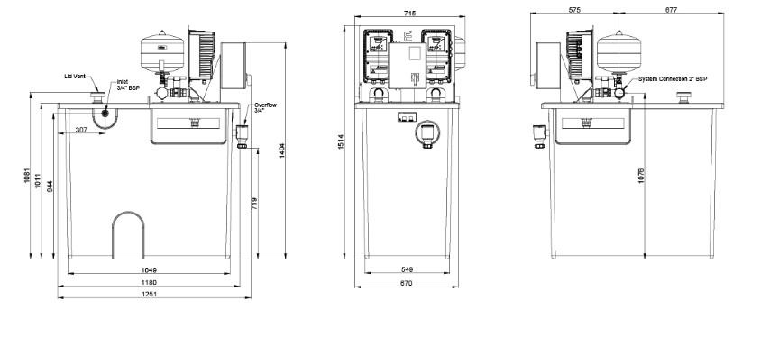 Lowara Resvari Plus D 500 5-4 Variable Speed Booster Set 240v