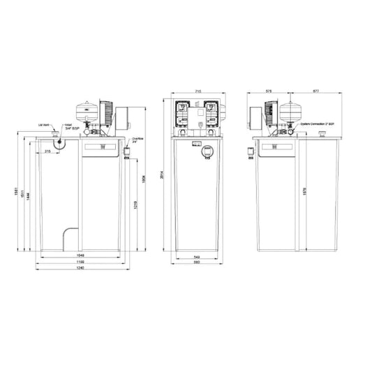Lowara Resvari Plus D 750 5-4 Variable Speed Booster Set 240v