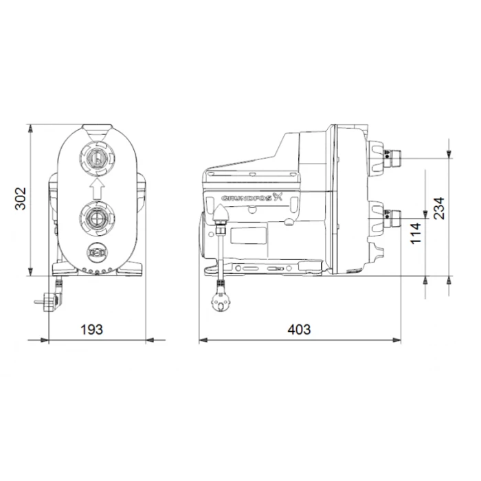 Grundfos Scala2 3-45 Variable Speed Home Booster mk2