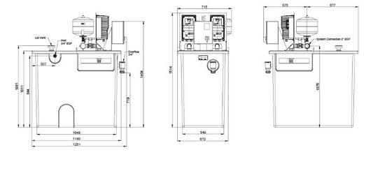 Lowara Resvari Plus D 500 3-3 Variable Speed Booster Set 240v
