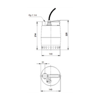 Grundfos Unilift KP 250-M-1, Dirty Water Pump without Floatswitch 240V